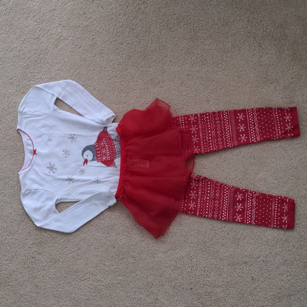Toddler Girls Winter Pajamas Skirt Set